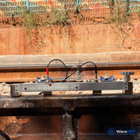 Sistema tándem WAVE NDT completo sobre carril
